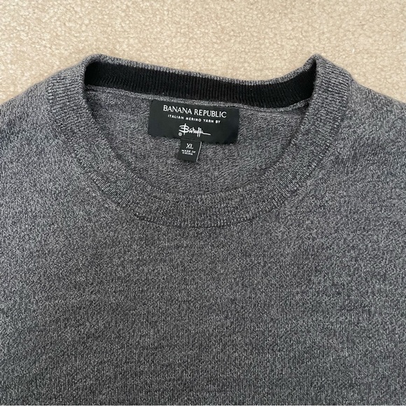 Excellent Condition - Banana Republic - Men’s Italian Marino Wool Sweater - XL - Picture 1 of 3
